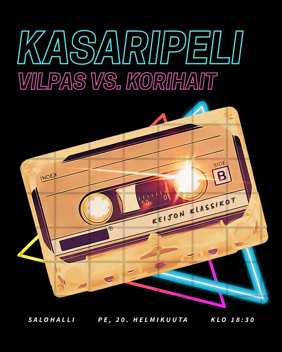 Taistelu kotiedusta pudotuspeleihin kiihtyy! 🔥🏎️

Perjantaina luvassa on tulinen ”paikalliskamppailu”, kun Korihait saapuu Salohalliin. Tunnelma ei jää pelkästään parketille, sillä ottelutapahtumassa sukelletaan kultaiselle 80-luvulle! 🕺🎶

#korisliiga