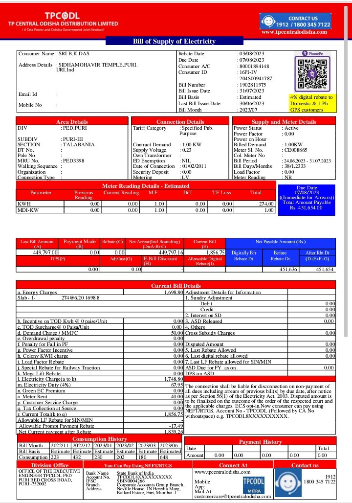 ପୁରୀ ଜିଲ୍ଲାରେ କାର୍ଯ୍ୟରତ ବିଦୂତ ବିଭାଗ କର୍ମଚାରୀଙ୍କ ଅବହେଳା ଯୋଗୁ TATA POWER ର  ଗୋଟିଏ ଉପୋଭୋକ୍ତା ଉପରେ 4 ଲକ୍ଷରୁ ଉର୍ଦ୍ଧ ଟଙ୍କା ବକେୟା ଥିବା ବେଳେ କିଭଳି ଉକ୍ତ ଉପଭୋକ୍ତାଙ୍କ ବିଦୂତ ସଂଯୋଗ ବିଚ୍ଛେଦ କରାଯାଉନାହିଁ  ସେହି ଘଟଣା ଉପରେ ତୁରନ୍ତ ଉଚ୍ଚ ସ୍ତରୀୟ ତଦନ୍ତ ପାଇଁ  <a href="/TPCentralOdisha/">TP Central Odisha Distribution Ltd</a> ଙ୍କୁ ଦୃଷ୍ଟି ଦେଵାକୁ ଅନୁରୋଧ.