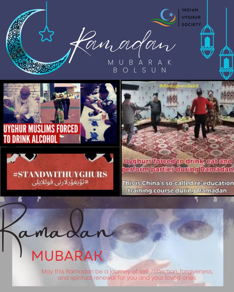 ius1933's tweet photo. 🌙 Ramadan Mubarak from the Indian Uyghur Society! 🌙
​As the crescent moon appears, we send our warmest greetings to the global Uyghur diaspora. Ramadan is our time for reflection, spiritual renewal, and communal strength. https://t.co/uWlYXLFmV9