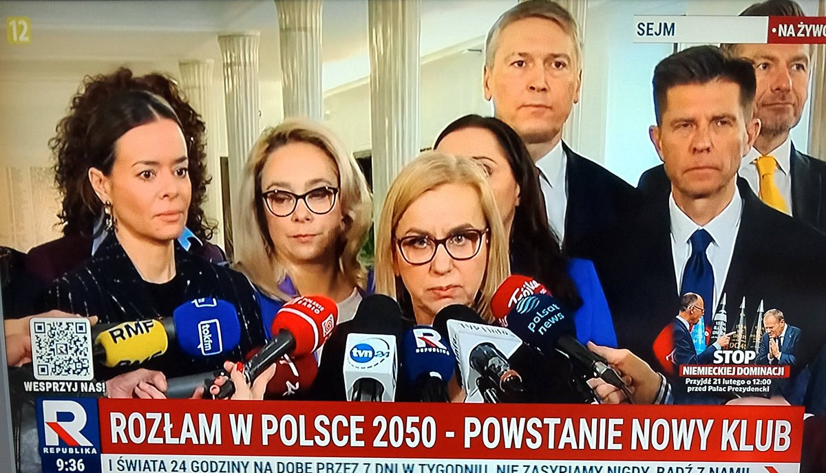 Siemens-Klęska rozwala do reszty partię klauna Hołowni i zakłada klub parlamenty o nazwie "Centrum".