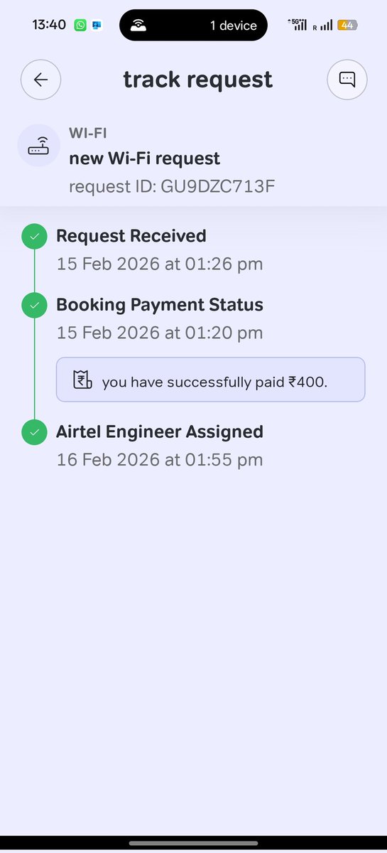 CipherSee's tweet photo. I'm incredibly frustrated with @airtelindia! 😤 I paid for WiFi installation, even scheduled it for the 16th at 2 PM, but no one showed up. 😠 Still no resolution, and I'm paying extra daily. Is this your customer service? #Airtel #CustomerServiceFail 👎 https://t.co/JmDpcnpFXN