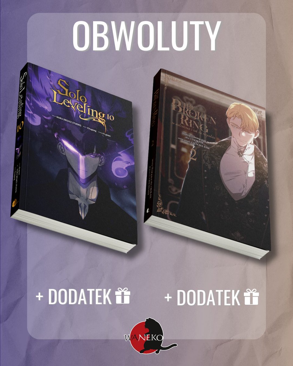 WanekoWaneko's tweet photo. Dzisiaj mamy dla Was kilka obwolut 😸
Na dobry początek zaczynamy od Waszych dwóch ukochanych manhw 🥰
Solo Levenling 10:
https://t.co/TIRDhW2tL1
The Broken Ring 2:
https://t.co/9GQUCJrdrK
#sololevelling #thebrokenring #waneko #manga #manhwa https://t.co/qmHk9OE95h