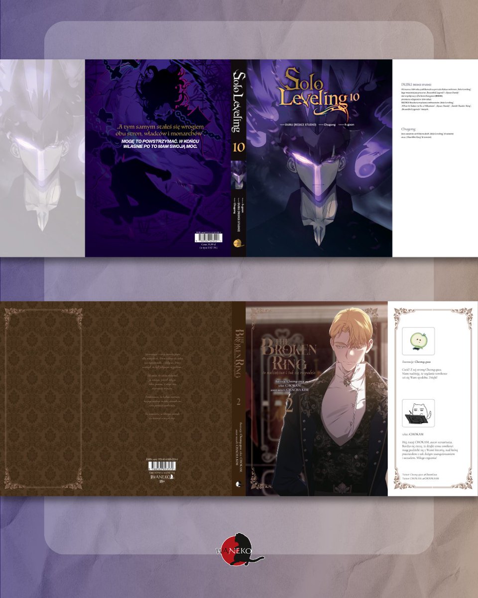 WanekoWaneko's tweet photo. Dzisiaj mamy dla Was kilka obwolut 😸
Na dobry początek zaczynamy od Waszych dwóch ukochanych manhw 🥰
Solo Levenling 10:
https://t.co/TIRDhW2tL1
The Broken Ring 2:
https://t.co/9GQUCJrdrK
#sololevelling #thebrokenring #waneko #manga #manhwa https://t.co/qmHk9OE95h