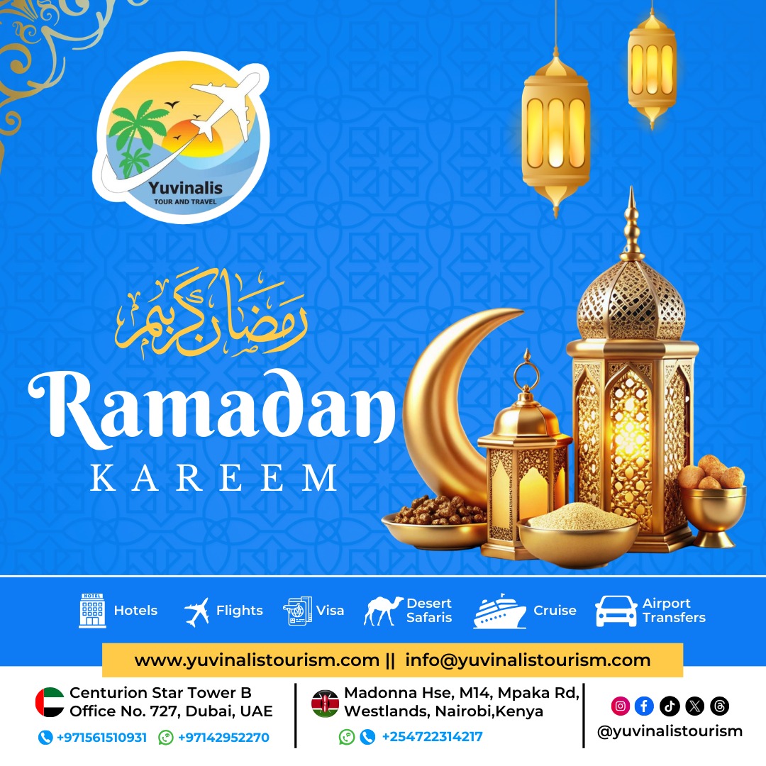 YuvinalisT's tweet photo. May this holy month bring you peace, blessings, and unforgettable journeys.
Wishing you and your loved ones a season filled with faith, prosperity, and joy. Ramadan Kareem 
— Yuvinalis Tourism LLC https://t.co/OSJyUWp09f