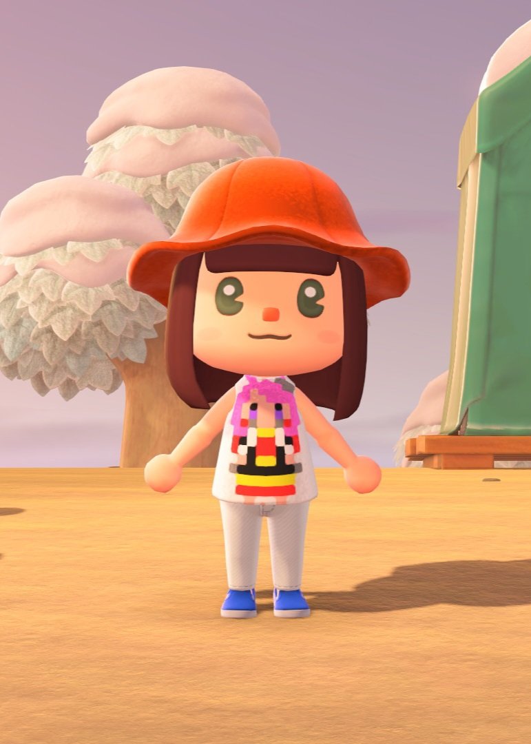 nmamida's tweet image. あつ森はじめました。

まず、したことはTシャツの柄作りです。
#あつ森
#真園あきら