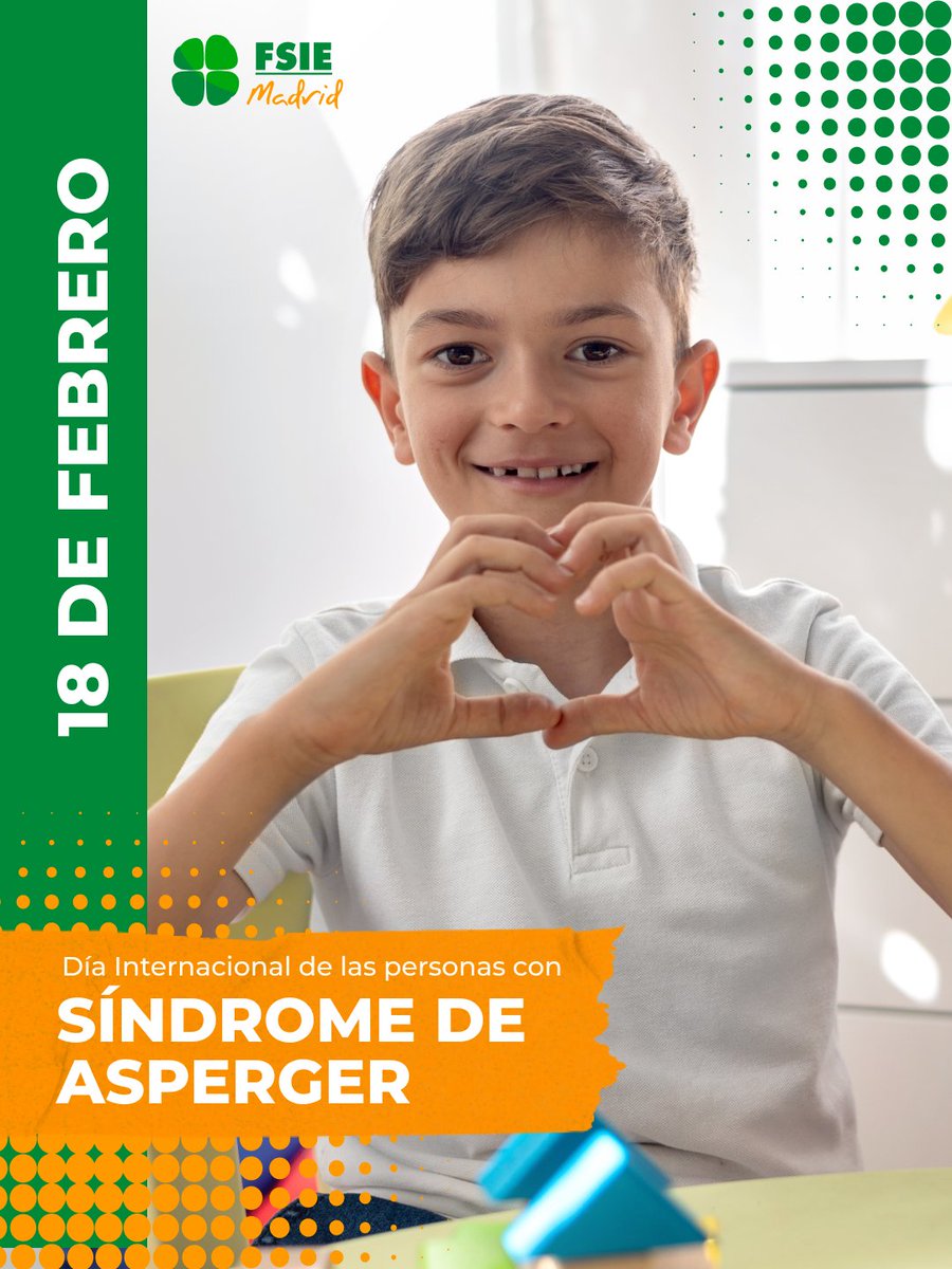 Desde #FSIEMadrid visibilizamos el #DíaInternacionalAsperger.

Como organización comprometida con los derechos de las personas con diferentes capacidades, reivindicamos una mayor atención para el alumnado con necesidades especiales ➡️ fsiemadrid.es/noticias/dia-i… 

#Asperger