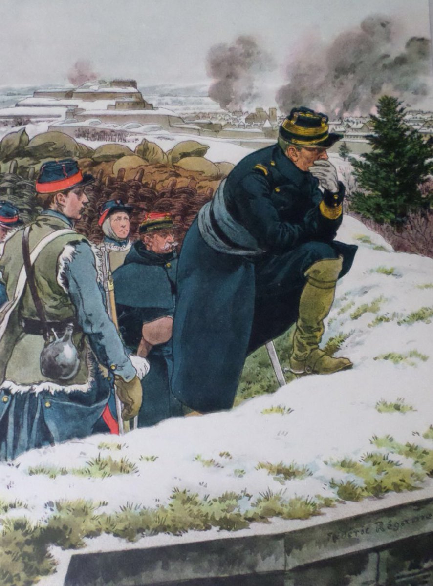 Vivrelhistoire's tweet photo. 🇫🇷 Ce jour-là | Le 18 février 1871, après 104 jours d’un siège imposé à Belfort par les Prussiens, le colonel Denfert-Rochereau reçoit du gouvernement d’Adolphe Thiers l’ordre de cesser le combat et de se rendre, lui qui a tenu la place forte contre toute attente depuis novembre 1870.

Il quitte finalement la ville avec sa garnison, les honneurs de la guerre et les armes à la main, devenant pour longtemps le symbole de la résistance française après la défaite. Il sera surnommé le « Lion de Belfort ».