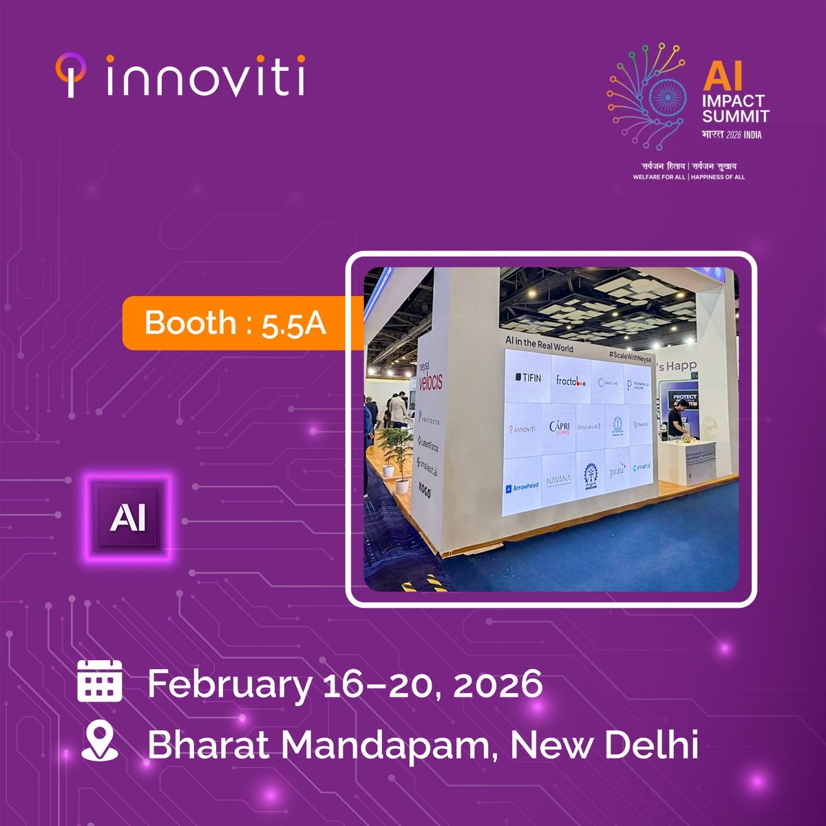 🚀 <a href="/innoviti/">innoviti</a> AI production use cases are LIVE at the Neysa booth at <a href="/OfficialINDIAai/">IndiaAI</a> 

Aligned with AI in the real world, our AI Agent is enhancing reliability &amp; delivering real business value.

Proud to collaborate with Neysa AI.

#RealWorldAI #ScaleWithNeysa #Innoviti