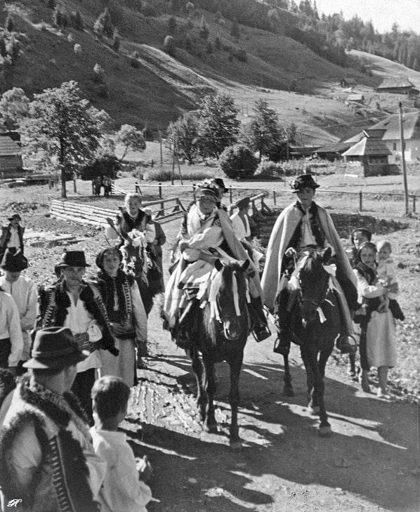 Hutsul wedding in Verkhovyna, 1930s.