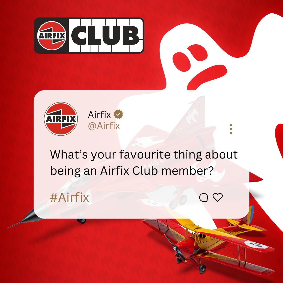 Airfix's tweet photo. What’s your favourite thing about being an Airfix Club member? We’d love to hear! 

Let us know in the comments👇

Not a club member? Sign up here: https://t.co/mgsiPFe04z 👈

#Airfix #ScaleModelling #ScaleModels #AirfixClub https://t.co/K4cGQbi3mn