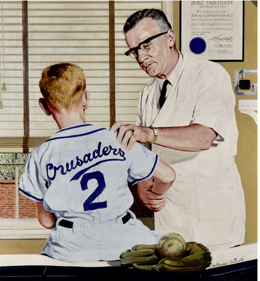 Jimfrombaseball's tweet photo. "It used to be that we didn’t see these UCL injuries until they got into high-level professional baseball.
But now, the majority of the injuries are either freshmen in college or some young kid even in the 9th, 10th, 11th, 12th grade in high school.
So, these young kids are now maturing their bodies so quickly, their ligament is developmental, and it’s not strong enough to keep up with their bodies.
So, they’re tearing it in the high-velocity throwers at a young age.
These kids are not just throwing year-round, they’re competing year-round, and they don’t have any time for recovery.
And that’s really the big problem.
The ones that throw beyond 80 to 85 miles per hour, are going beyond the development properties of their normal ligament, and they’re getting hurt.
You can usually go back and see a minor injury when they were a young kid throwing youth baseball that was not recognized, and yet it set them up for a major injury down the road.
If we could keep these kids clean through high school, then we’re gonna see a lot less number of them getting hurt as they become mature college players and professional players.
If pitching coaches know more than the doctors who study this, then God bless them.
That’s why you’ve got a tenfold increase in injuries to the throwing arm and elbow in the last 15-20 years.
Tenfold now, that’s not some little minor increase.
If I was biased, I would be telling you, ‘Let them throw year-round,’ and that would get me more people to operate on.
But that’s just not how handle something when you’re trying to take care of people.
You’re trying to keep them off of the operating table and on the playing field.”
Dr. James Andrews.
Birmingham, Alabama.
Andrews Institute
Andrews Research & Education Foundation
Andrews Sports Medicine & Orthopaedic Center
American Sports Medicine Institute
Surgeon for Drew Brees, Bo Jackson, Michael Jordan, Jack Nicklaus, John Smoltz, Triple H, Brett Favre, Payton Manning, Eli Manning, Jerry Pate, Roger Clemens, Emmett Smith, Troy Aikman.
"Sore Arm, 20th Century"
Ewart Melbourne Brindle.
