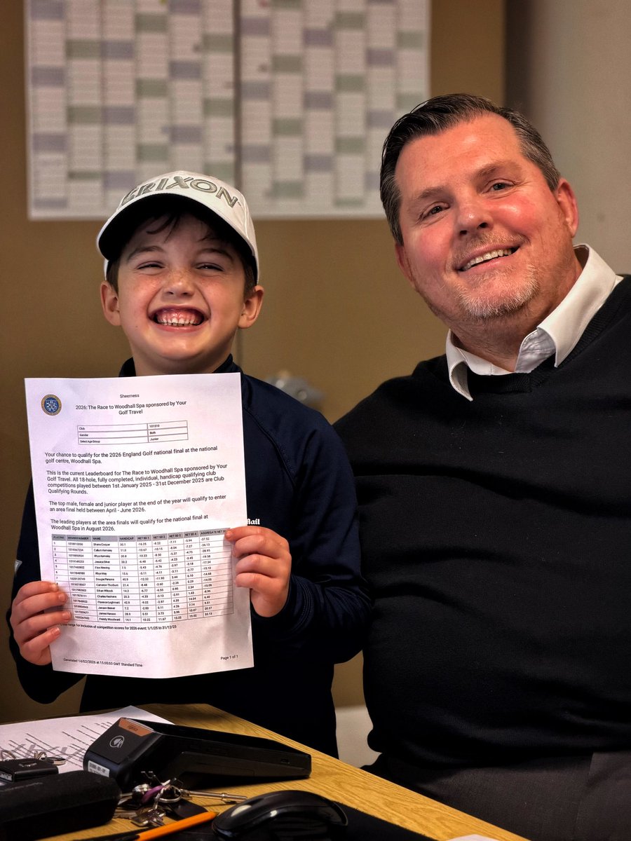 Absolutely gobsmacked😁 Identified as No.1 junior at SGC for 2025 → now through to the Race to <a href="/woodhallspagolf/">Woodhall Spa Golf</a> <a href="/EnglandGolf/">England Golf</a> regional finals (5 July) At 7, likely the youngest again — proud to represent my club in their first national run. Underdog mindset always #theshowmangolf