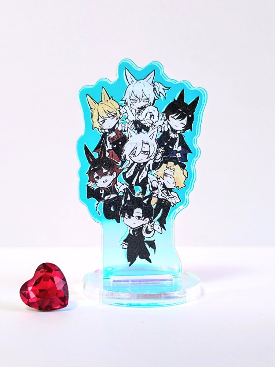 しろしまさん(<a href="/Siro_shima/">しろしま</a>)のシチリアアクスタが届きました🎉(※青く写ってるけどクリアオーロラです)

シチリアくんグッズ嬉しい〜！
この各キャラの個性描き分けが大好きで…フルカラーフルメンバーになってみんなさらに可愛いです🥰❤️