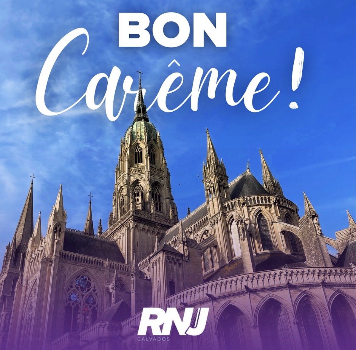 RNJ_14's tweet photo. Le RNJ Calvados vous souhaite un bon et saint carême en ce mercredi des cendres !

📸 Cathédrale de Bayeux https://t.co/SDIOjUXZWT