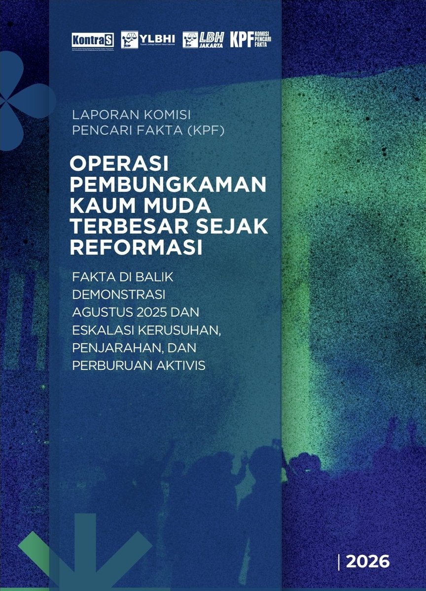 YLBHI's tweet image. Baca laporan Komisi Pencari Fakta Agustus 2025 selengkapnya melalui website YLBHI. ylbhi.or.id/bibliografi/la…