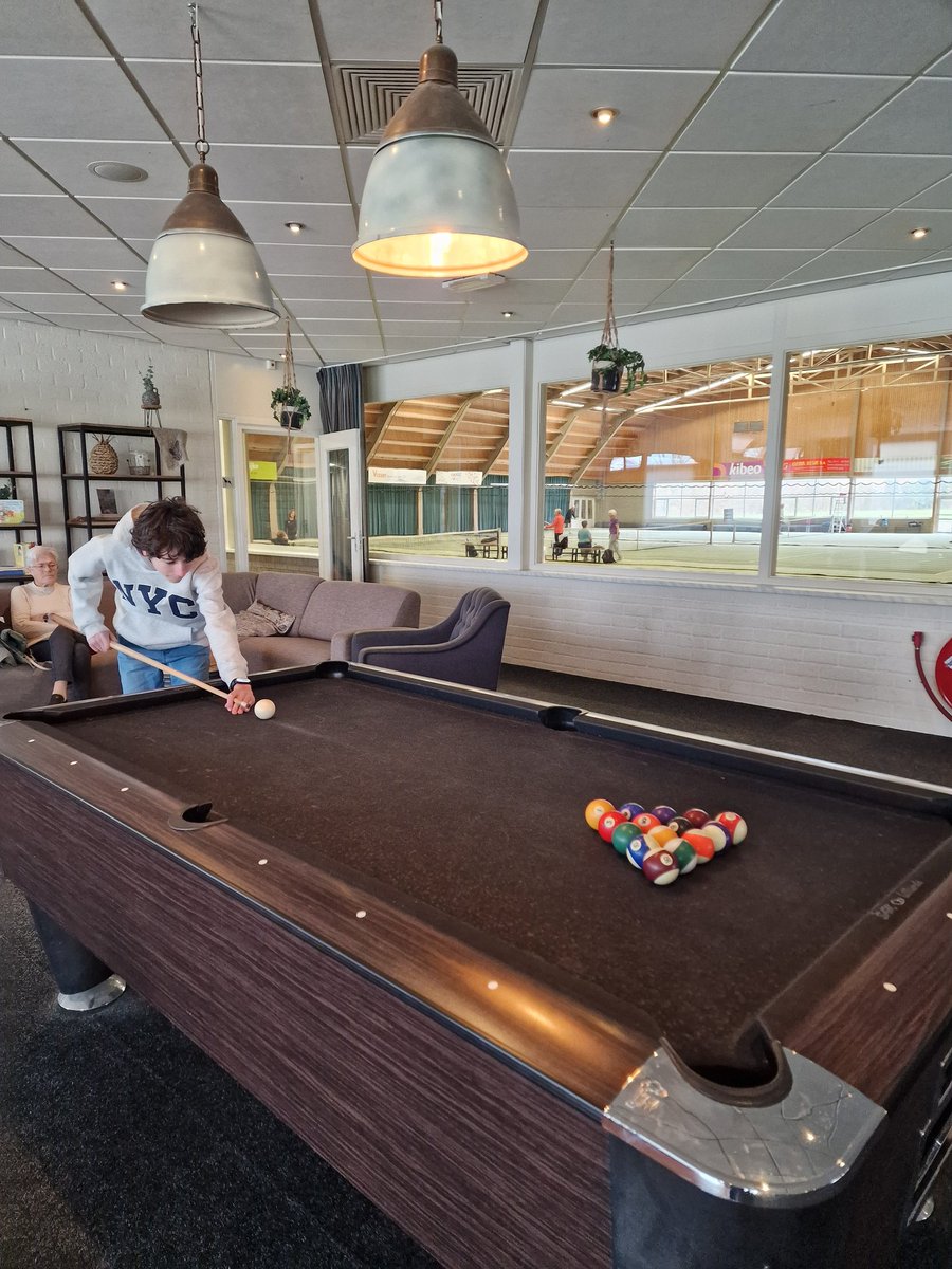 Potje poolen met zoonlief