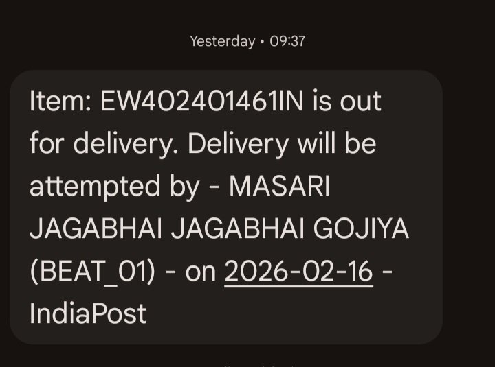 ebiswas9's tweet photo. Have been calling #khodiyarcolony #jamnagar #361001 ph-02882712998
continuously regarding my parcel. There is no response yet. Kindly help me find the article.did not receive article till now. SP_INLAND_PARCEL No: EW402401461IN @IndiaPostOffice https://t.co/gBFvUNujMP