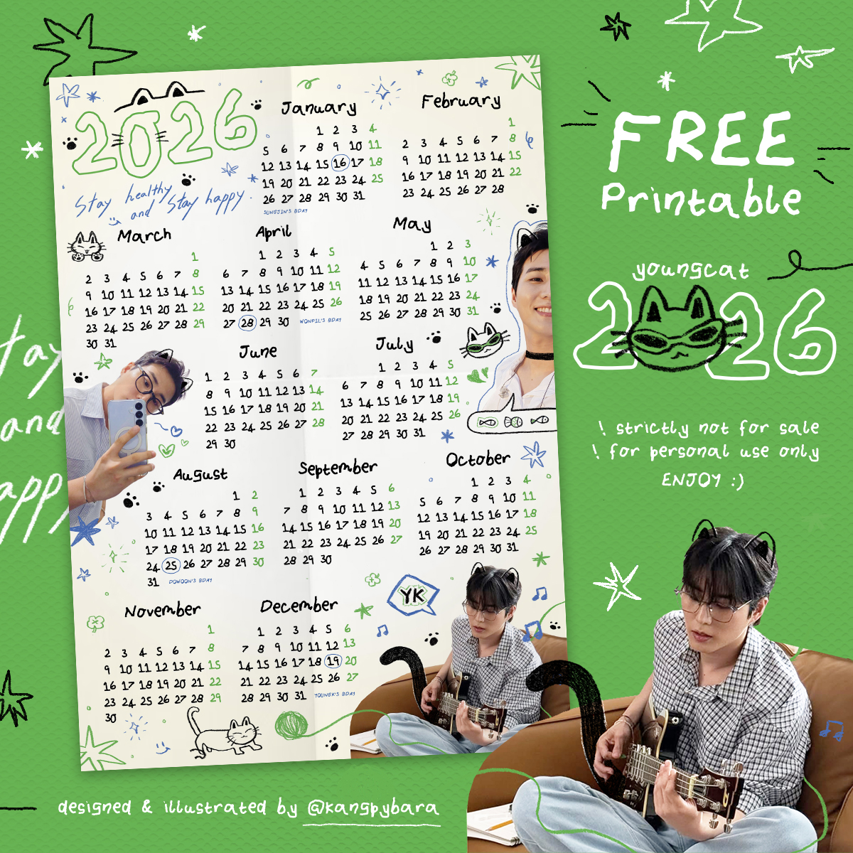 FREE printable.ᐟ
𝐲𝐨𝐮𝐧𝐠𝐜𝐚𝐭 𝟐𝟎𝟐𝟔 𝐜𝐚𝐥𝐞𝐧𝐝𝐚𝐫 ₍^. .^₎⟆
── .✦
retweets/like are appreciated~♡
bit.ly/youngcat2026