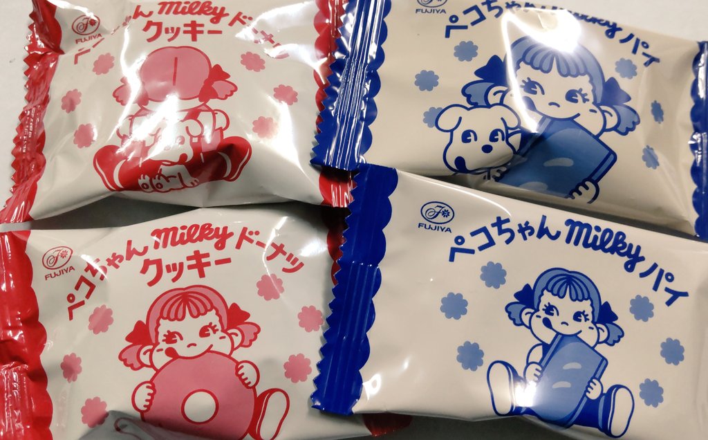 カワイイカワイイオイシイカワイイ🍪🍬🍪🍬 #ペコちゃんミルキー