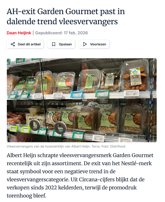 Dat was te verwachten #vleesvervangers kun je niet aan mensen opdringen, toch <a href="/HelmaLodders/">Helma Lodders</a> ?