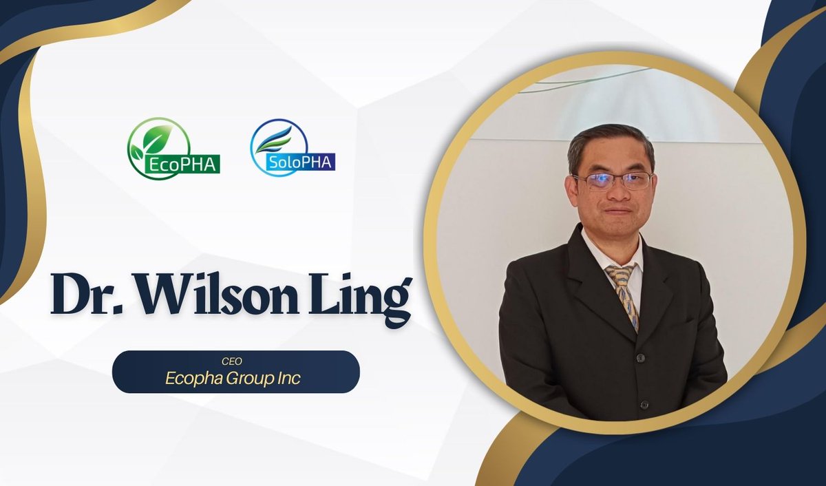 theceovision's tweet photo. 🌍 Proud to recognize Ecopha Group Inc. as one of the Most Innovative Companies to Watch 2026.

Led by Dr. Wilson Ling, ECOPHA is revolutionizing sustainability with EcoPHA bioplastics &amp; SoloPHA biofuels — powered by Pongamia oil &amp; AI.

♻️ Plastic-free.
 ✈️Low-carbon.
 🚀Scalable https://t.co/BDfn9M2UFn