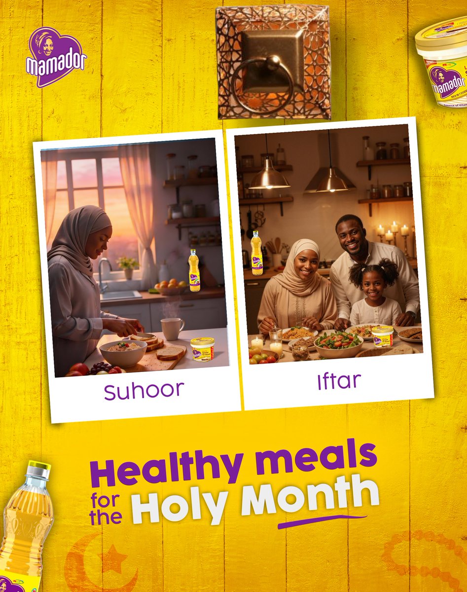 MamadorNg's tweet photo. Whether it’s a light, fueling breakfast or a rich, hearty dinner, Mamador ensures every meal is prepared with the heart-friendly goodness you need to keep going. From sunrise to sunset, Mamador nourishes your meals.
#GoodOilGoodFood #MamadorCookingOil #Ramadan https://t.co/nP46p942r7
