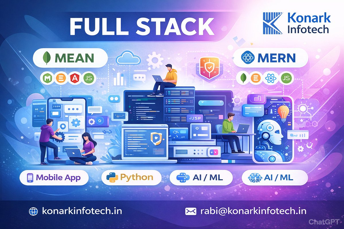 RabiMohanty81's tweet photo. #KonarkInfotech
#FullStackDeveloper
#MEANStack
#MERNStack
#MobileAppDevelopment
#PythonProgramming
#AI
#MachineLearning
#SoftwareDevelopment
#Odisha
#TechCareer
#CodingLife https://t.co/IdWEy8RBh3