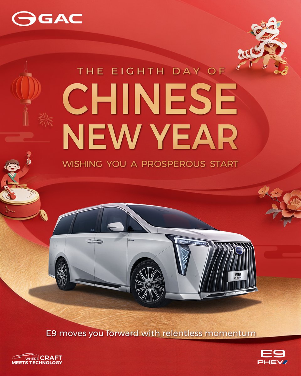 The eighth day of Chinese New Year ✨
Back to work and full of energy.
New plans, new rhythm, new opportunities ahead.
Move into the year with confidence and GAC. 💼⚡
👉 What’s your first goal for this year?

Learn more about GAC: gacgroup.com/en/
#GAC #ChineseNewYear