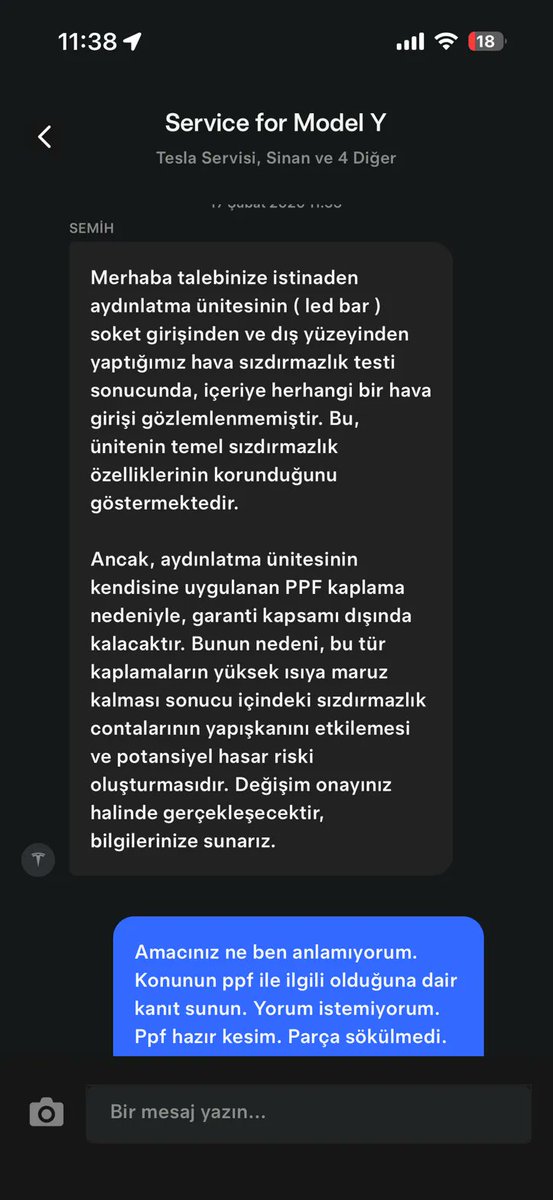 its_snn's tweet photo. @modelyturkiye hocam hazır kesim ppf yaptırdıktan 5 ay sonra bozulan, yanmayan ön tepe lambası (2 farkın ortasındaki led) değiştirilmedi. ppf kaynalı garanti dışı bırakıldı. Yorumunuz nedir? https://t.co/ZKslQC9wU4