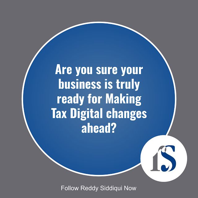 Are you sure your business is truly ready for the Making Tax Digital changes ahead? Reddy Siddiqui LLP takes the guesswork out of going digital. Let us get you set up smoothly and stress-free 💻 #MTDready
👉🏻buff.ly/dBzP8ed