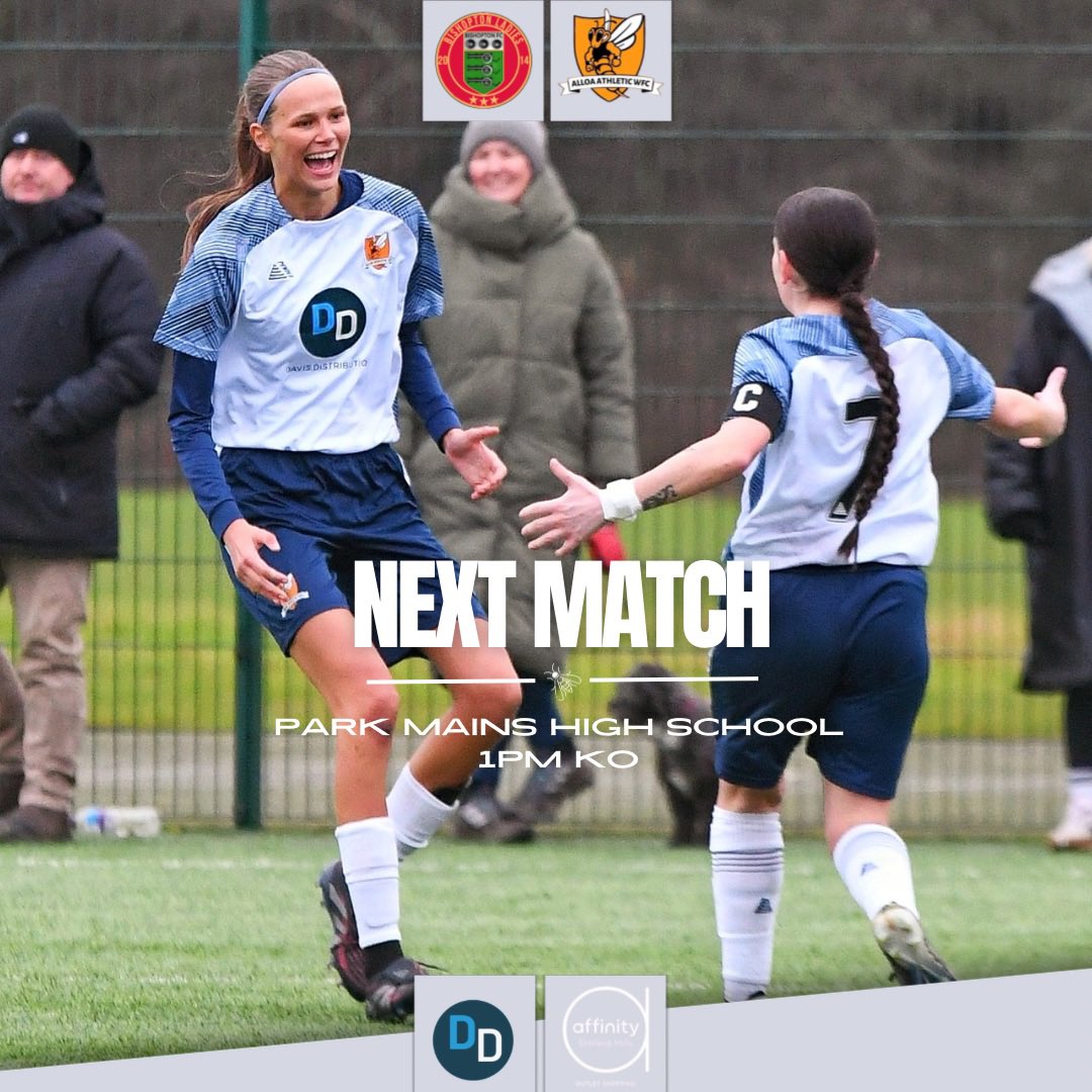 AlloaAthWFC's tweet photo. Back to school 📚

🆚 Bishopton Ladies
🗓️ Sunday, February 22
🕐 1pm KO
📍 Park Mains High School

Next up, we travel to Park Mains High School for more league action. https://t.co/KCaGwRNz8c