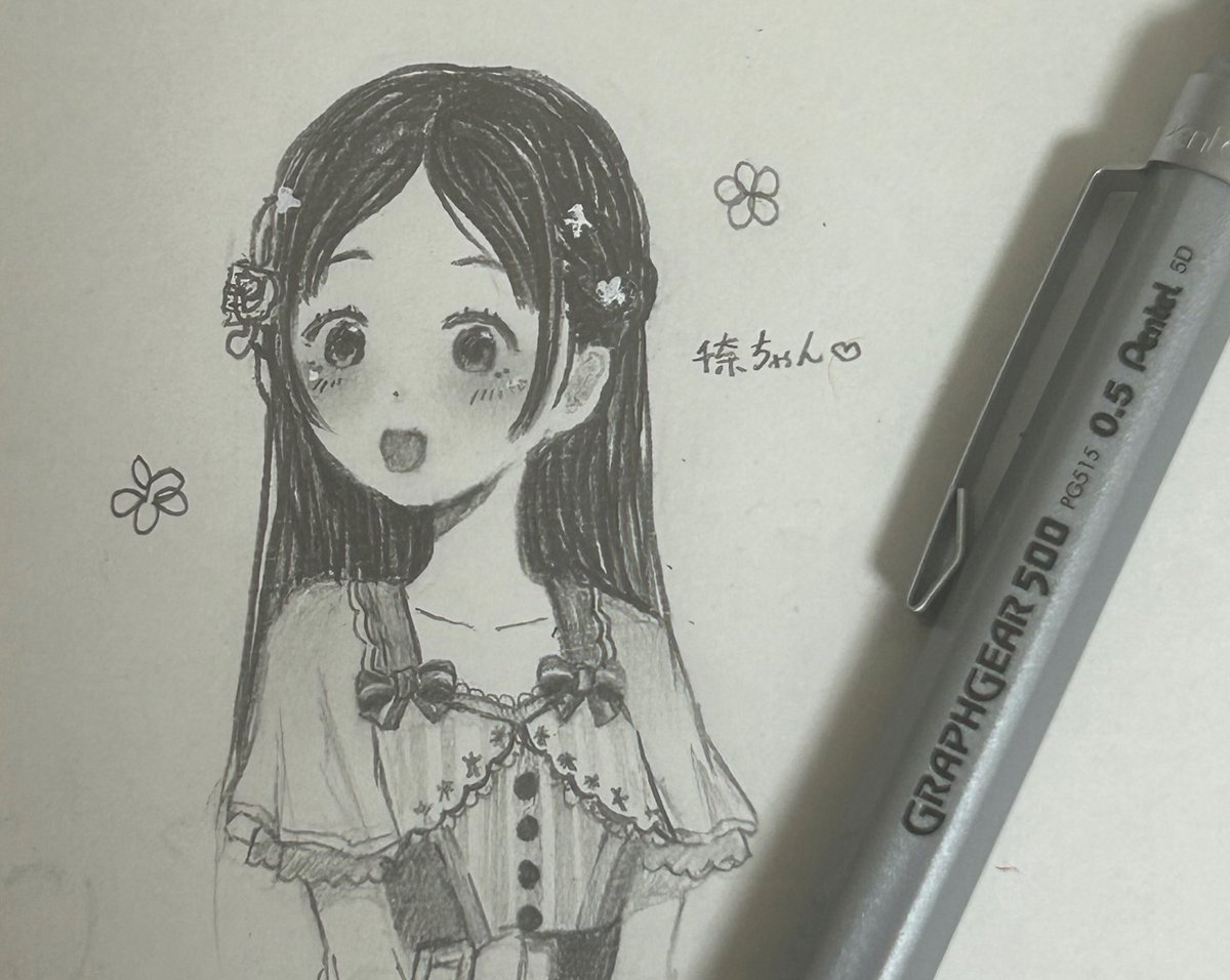 初めて描いた千奈ちゃんー🫶🏻 このサイズが1番描きやすいですわ〜