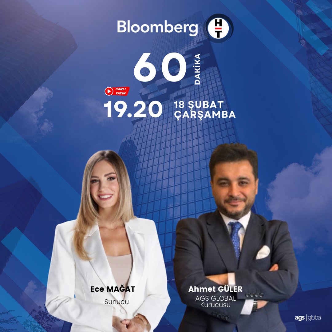 🦾 Bu akşam (18 Şubat Çarşamba) saat 19.20'de Kurucumuz ve CEO'muz Ahmet Güler, #BloombergHT'de Ece Mağat ile #60dakika programına konuk oluyor.

Konumuz; Beyaz Yakalıların Yapay Zekayla İmtihanı araştırmamızdan süzülenler.

Ekranlarınızın başına bekliyoruz 📺