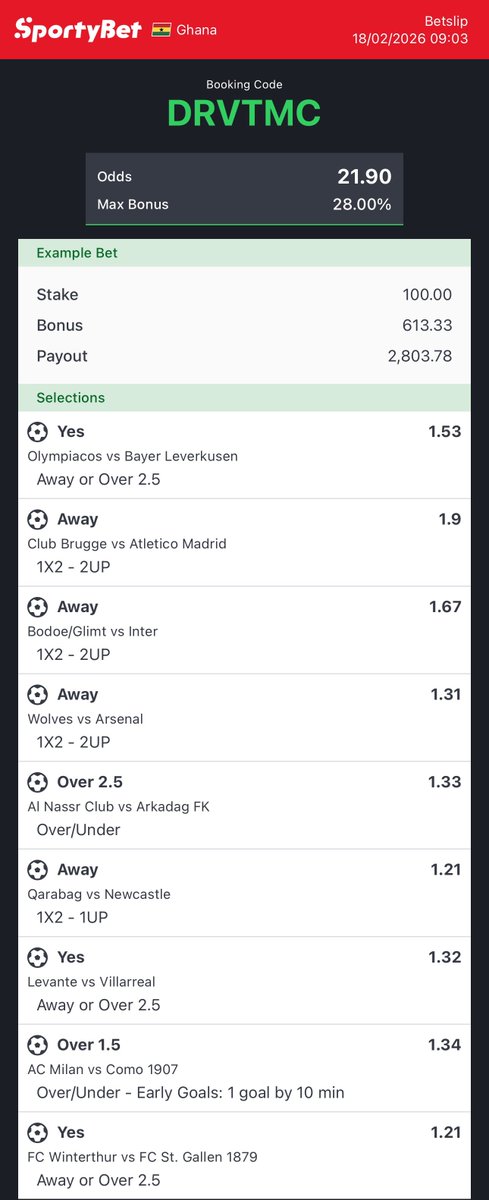 Accumulated odds ! - DRVTMC