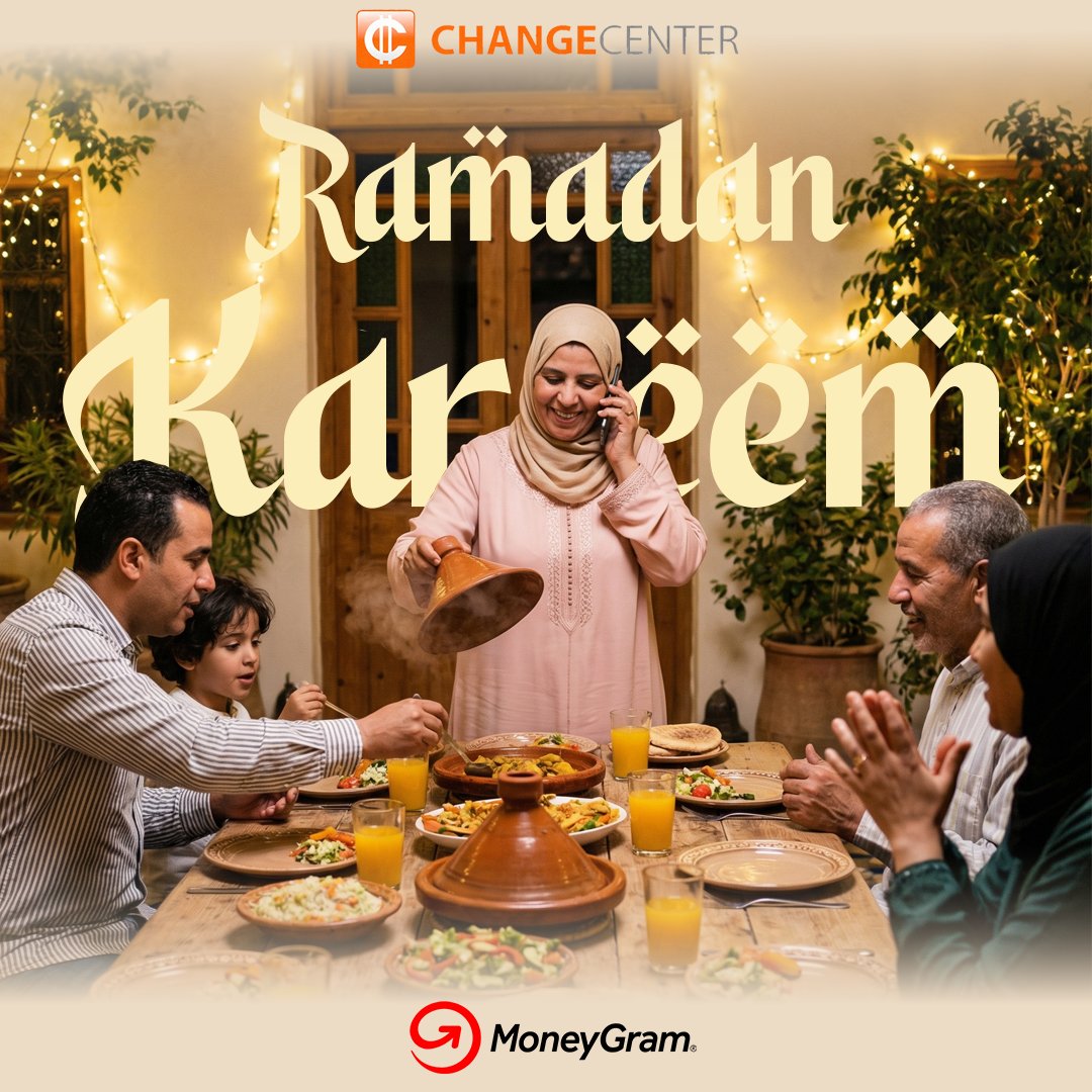 ChangeCenter91's tweet photo. Ramadan Kareem
En este mes tan especial,estar cerca de la familia es lo más importante.
Con MoneyGram en Change Center,envía dinero de forma rápida y segura para que tus seres queridos celebren con tranquilidad.
Porque la distancia no debe impedir compartir momentos especiales. https://t.co/rLEulcq8fU