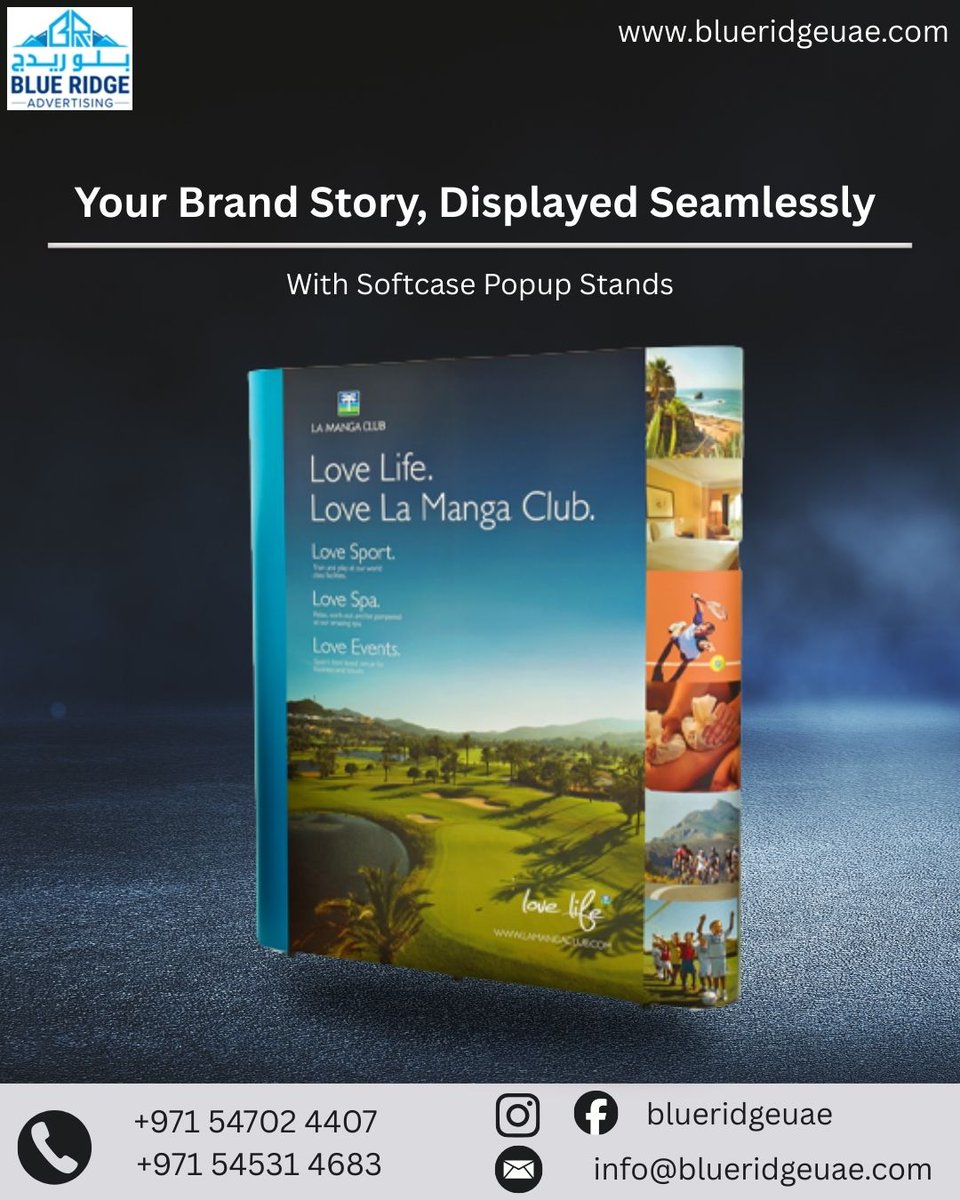 Blueridge_uae's tweet image. Showcase your brand story effortlessly with Softcase Popup Stands by BLUE RIDGE. Lightweight, durable and easy to install for exhibitions, events and retail spaces.
blueridgeuae.com

#BlueRidge #PopupStands #ExhibitionDisplay #BrandVisibility #EventMarketing