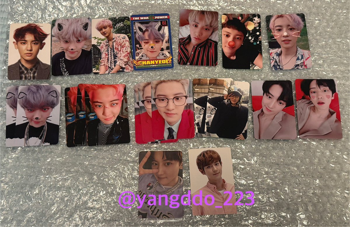 yangddo_223's tweet photo. WTS EXO 엑소 찬열 Chanyeol
포토카드 photocard 

15종 총 21장(중복있음)

일괄 All 3.0

배송료 미포함(반택끼택 가능)
디엠 or 옵챗

https://t.co/fGfn9ujbiX https://t.co/r4rIVMwyCU