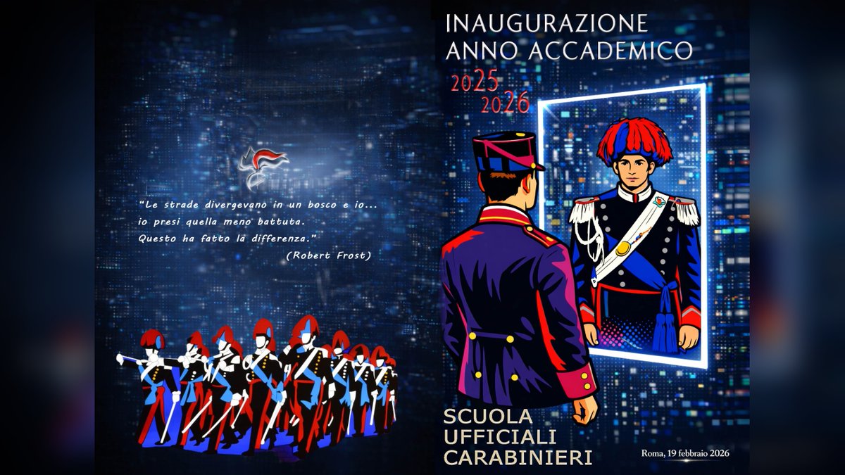 _Carabinieri_'s tweet image. Domani #19 febbraio, alle 11:00, cerimonia di inaugurazione dell’Anno Accademico della Scuola Ufficiali #Carabinieri. Segui la diretta streaming 🎥➡️ youtube.com/live/Ro2K390uF…
#SavetheDate #PossiamoAiutarvi