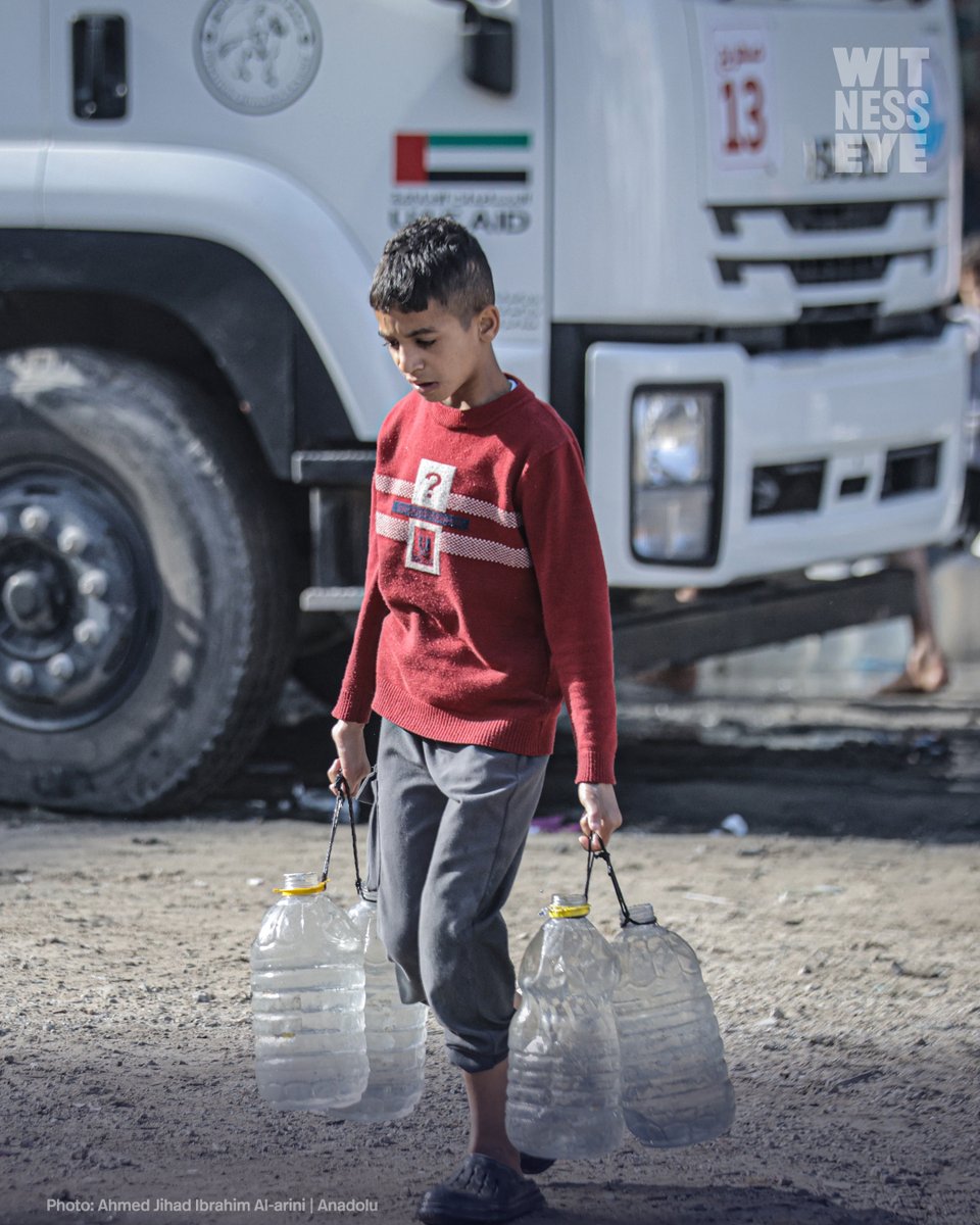 WitnessEye_Ch's tweet photo. 🟡 Water crisis has emerged due to severe damage to infrastructure and water wells caused by Israeli attacks on the Gaza Strip.
🗓️ 11.02.2026
📍Gaza City, Gaza https://t.co/fnEY1XfRCV
