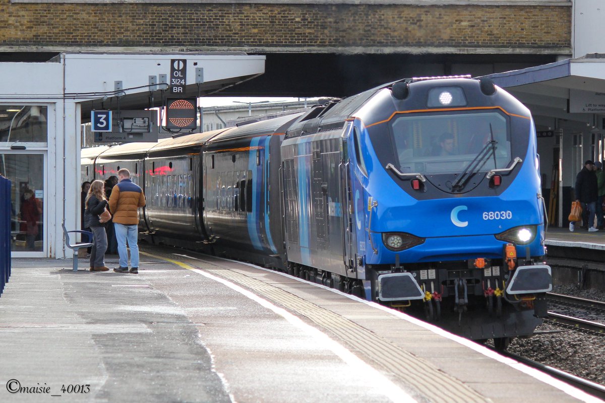maisie_40013's tweet image. Chiltern Railways 68030 at Banbury working 3Q89 1113 Banbury to London Marylebone. 17/02/2026
#class68 #chilternrailways #Banbury