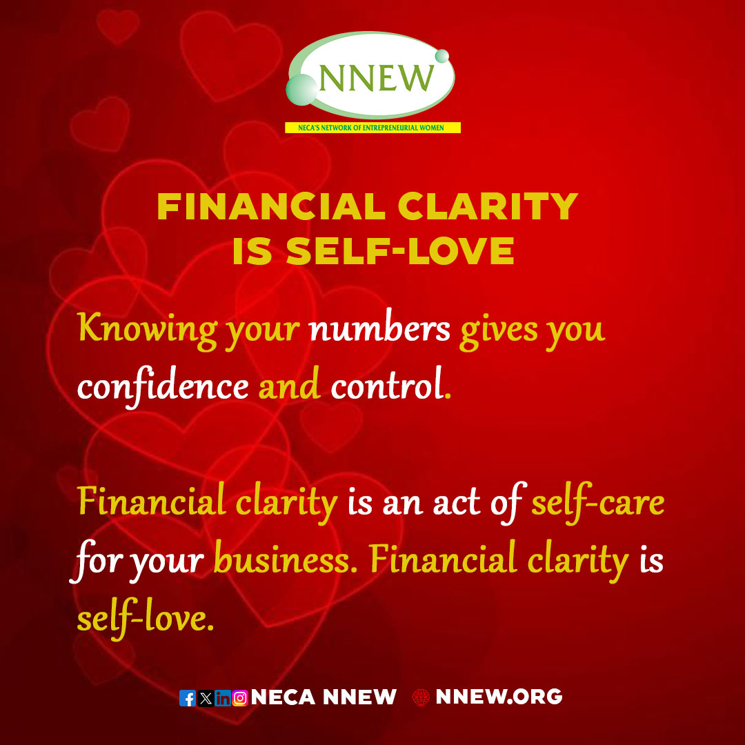 Financial   Clarity Is Self-Love
Knowing your numbers gives you confidence and control. Financial clarity is an act of self-care for your business. 
#FinancialLiteracy   #WomenInFinance #BusinessClarity 

Save this post if you are   committing to knowing your numbers.