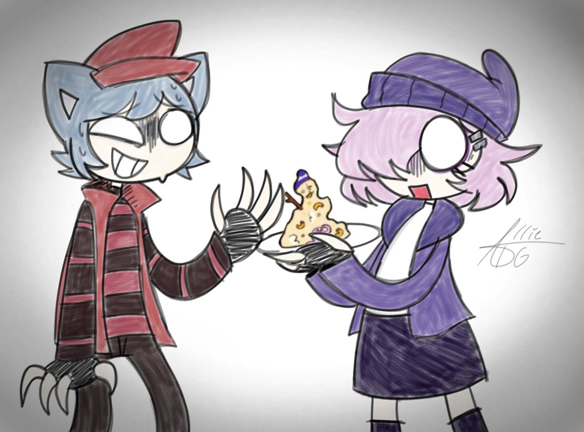 AllieDoodleGoat's tweet image. Had a vision🧍

#CatchingUp #ClayxAngie #art