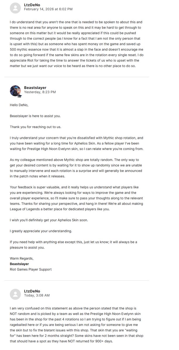 denoman246's tweet photo. @sonaqueenb Out of touch and lost got absolutely no help at all in Riot Support @drewlevin @RiotPhreak @RiotPhroxzon @RiotSupport @riotgames we are so cooked which is it they cannot even get their story straight https://t.co/dzs3xK1kxm