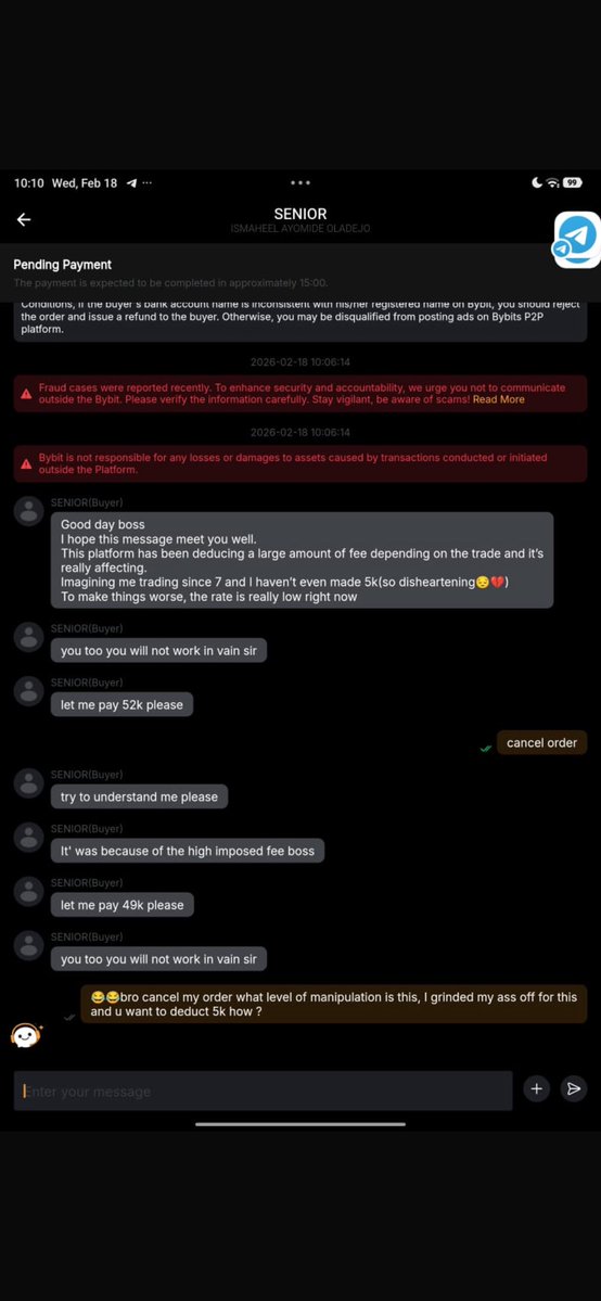 pulsedecrypt's tweet image. Not going to lie @BybitAfrica you need to work on your p2p platform

All 3 different orders are requesting a huge deduction of my order

Omo does this mean I will leave bybit for good