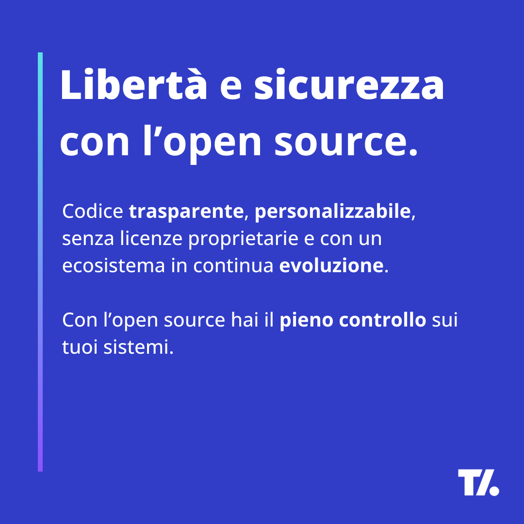 🌐 Noi di Tirasa crediamo nell’open source come motore dell’innovazione digitale.

📮 I vantaggi dell’open source non sono finiti, contattaci per scoprire gli altri:
tirasa.net/contatti

#IAM #IdentityManagement #AccessManagement #OpenSource #Cybersecurity