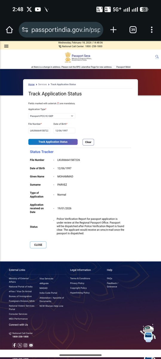 zubairTech1's tweet photo. Please solve this issue and update new status @passportsevamea @rpolucknow https://t.co/S1zoHlPVWV