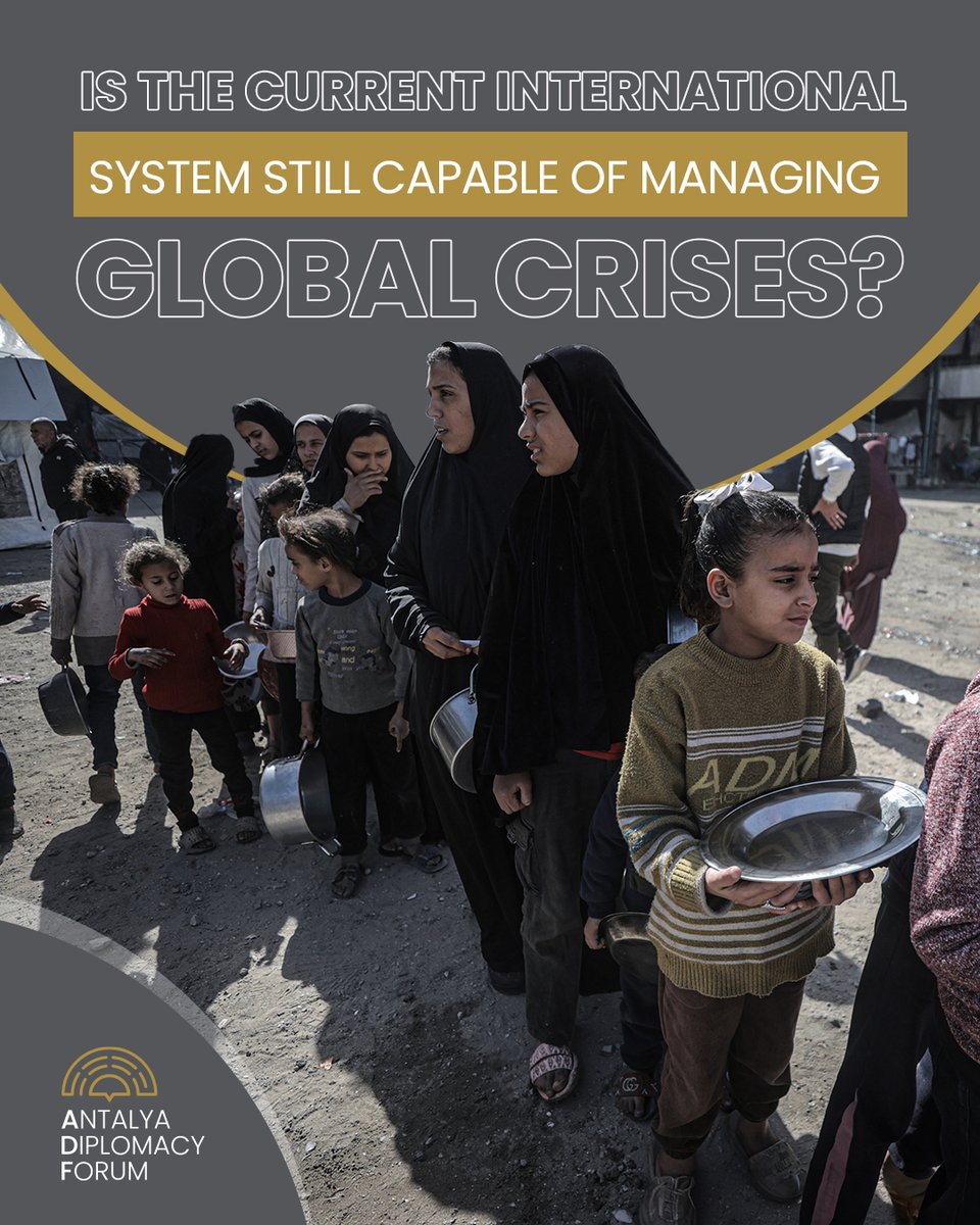 Global crises are no longer distant headlines, they effect our lives, our future and next generations.

Is the current international system capable of managing global crises?

🗓 17–19 April 2026
📍 Antalya, Türkiye

#ADF2026
#MEET4DIPLOMACY