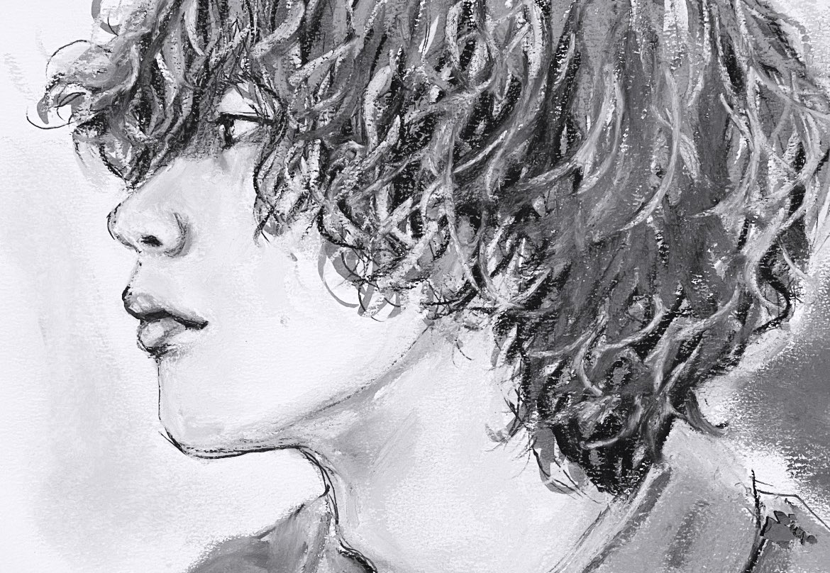 モノクロ加工も素敵横顔✨✨ #PicsArt