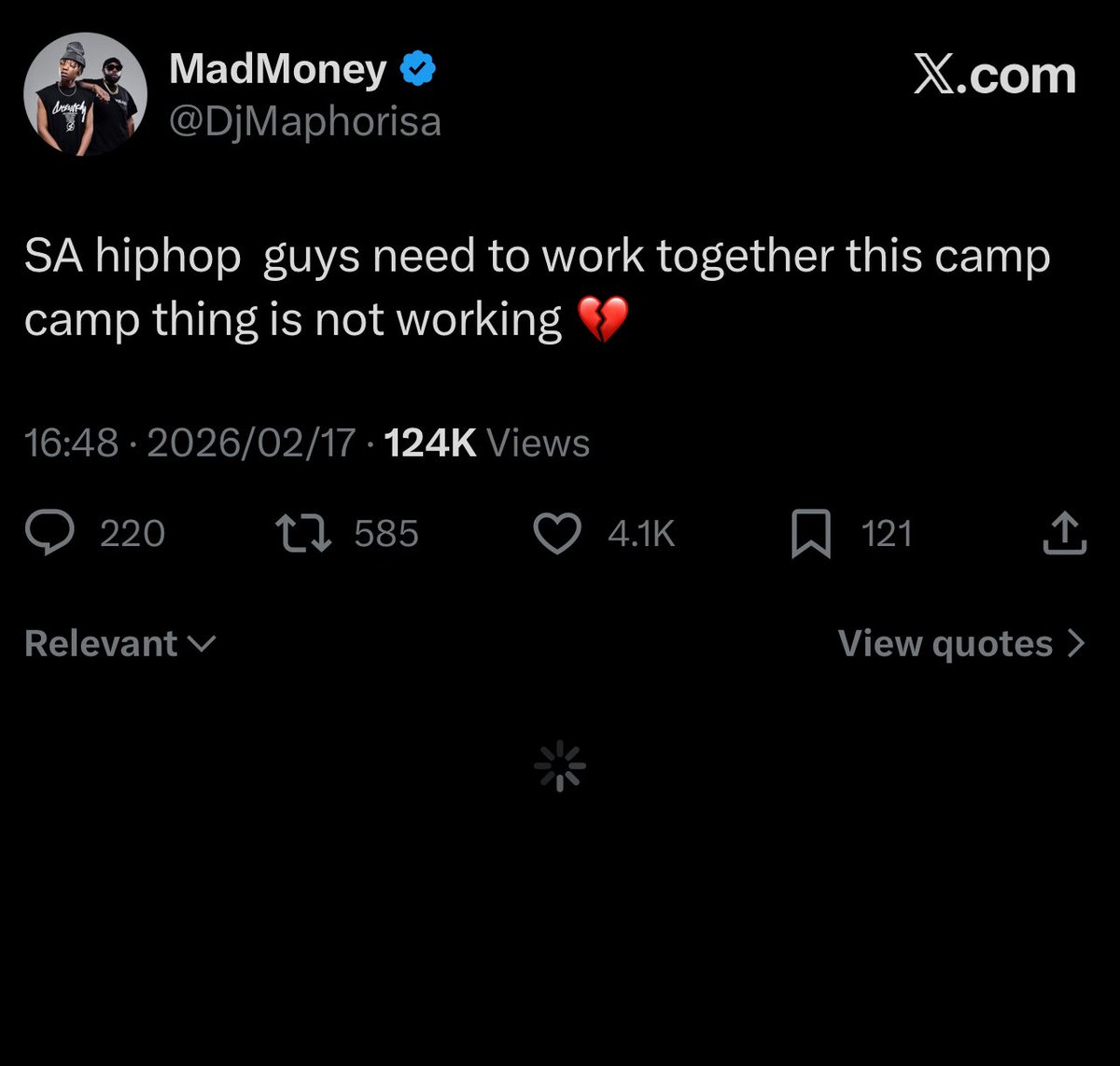 ChrisExcel102's tweet photo. My brother Phori never ever cared about Hip Hop being dead… 

Now that J Cole is coming all of a sudden wanna Unite the genre … 😭😭 https://t.co/Iz64oSwlC9