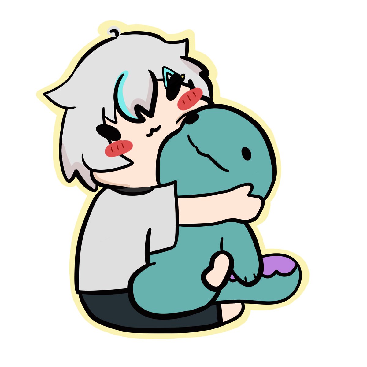 每天都要練習畫畫  
所以每天都會有一個V朋友被我荼毒

成功拉雷森加入沼王教（好耶👍

#森Art  #ヌオー